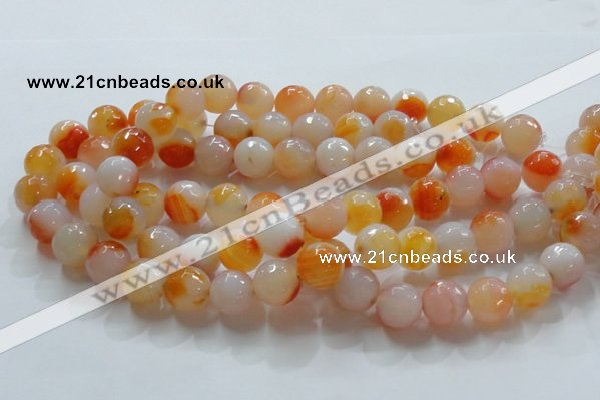 CAG869 15.5 inches 16mm faceted round agate gemstone beads