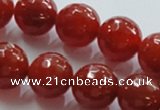 CAG870 15.5 inches 18mm faceted round agate gemstone beads