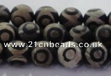 CAG8701 15.5 inches 8mm round matte tibetan agate gemstone beads