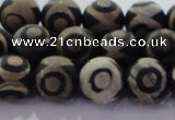 CAG8702 15.5 inches 10mm round matte tibetan agate gemstone beads