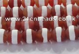 CAG8705 15.5 inches 6mm round matte tibetan agate gemstone beads