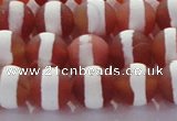 CAG8707 15.5 inches 10mm round matte tibetan agate gemstone beads