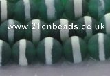 CAG8712 15.5 inches 10mm round matte tibetan agate gemstone beads