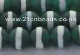 CAG8713 15.5 inches 12mm round matte tibetan agate gemstone beads