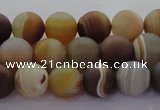 CAG8725 15.5 inches 6mm round matte madagascar agate beads