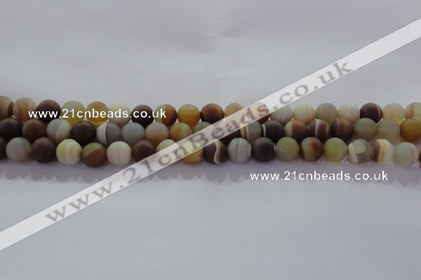 CAG8725 15.5 inches 6mm round matte madagascar agate beads