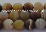 CAG8726 15.5 inches 8mm round matte madagascar agate beads