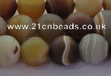 CAG8727 15.5 inches 10mm round matte madagascar agate beads