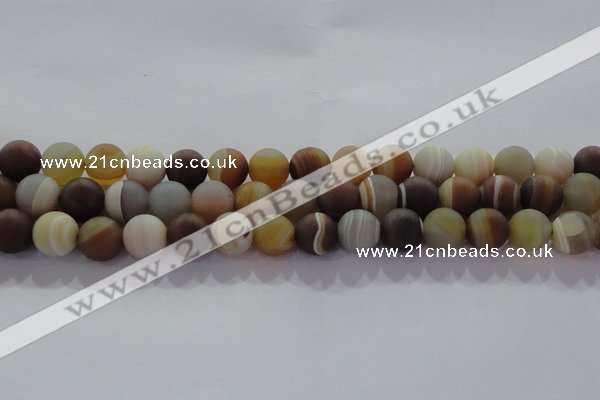 CAG8727 15.5 inches 10mm round matte madagascar agate beads