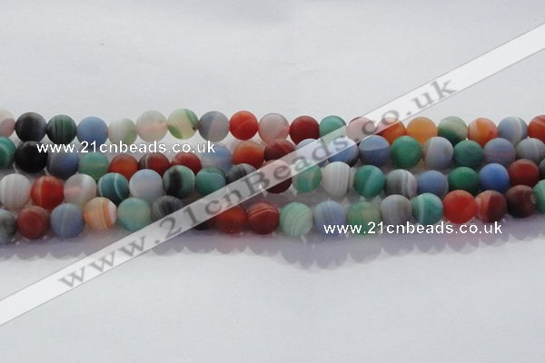 CAG8731 15.5 inches 8mm round matte madagascar agate beads