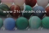 CAG8732 15.5 inches 10mm round matte madagascar agate beads