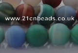 CAG8733 15.5 inches 12mm round matte madagascar agate beads