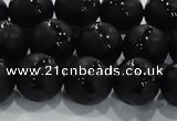 CAG8737 15.5 inches 14mm round matte tibetan agate gemstone beads