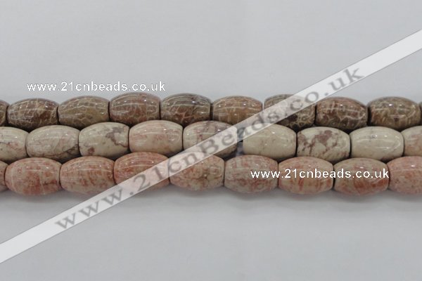 CAG8767 15.5 inches 18*25mm rice chrysanthemum agate beads