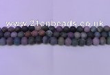 CAG8862 15.5 inches 8mm round matte india agate beads