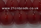 CAG8903 15.5 inches 10mm round matte red agate beads wholesale