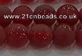 CAG8907 15.5 inches 6mm round matte red agate beads wholesale