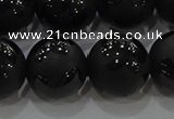 CAG8927 15.5 inches 10mm round matte black agate beads wholesale