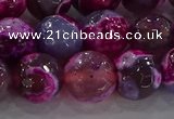 CAG8942 15.5 inches 8mm faceted round fire crackle agate beads