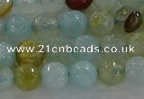 CAG8994 15.5 inches 6mm faceted round fire crackle agate beads