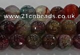 CAG9021 15.5 inches 6mm faceted round fire crackle agate beads