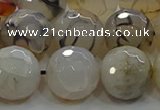 CAG9039 15.5 inches 14mm faceted round dragon veins agate beads