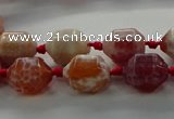 CAG9064 15.5 inches 10*14mm nuggets fire crackle agate beads