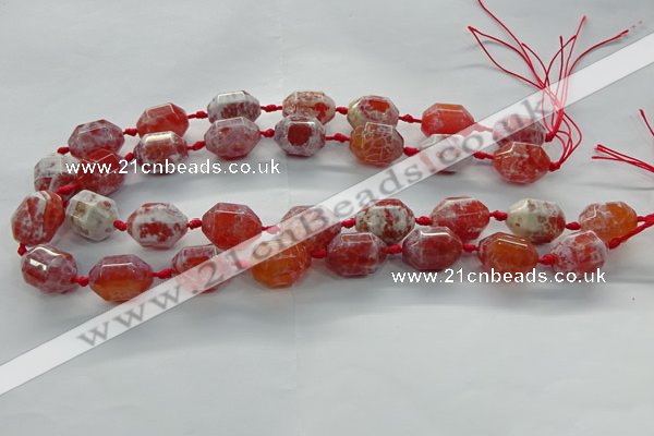 CAG9065 15.5 inches 15*20mm nuggets fire crackle agate beads