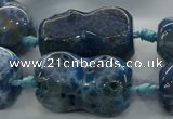 CAG9068 15.5 inches 16*30mm peanut-shaped fire crackle agate beads