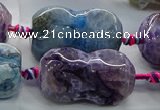 CAG9070 15.5 inches 16*30mm peanut-shaped fire crackle agate beads