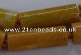 CAG9085 15.5 inches 12*46mm - 13*48mm tube dragon veins agate beads
