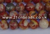 CAG9101 15.5 inches 6mm round red crazy lace agate beads