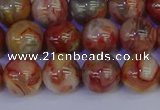 CAG9103 15.5 inches 10mm round red crazy lace agate beads