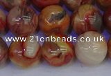 CAG9105 15.5 inches 14mm round red crazy lace agate beads