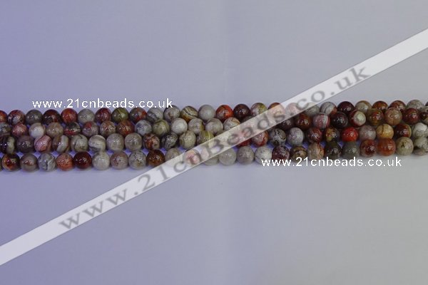 CAG9110 15.5 inches 4mm round Mexican crazy lace agate beads