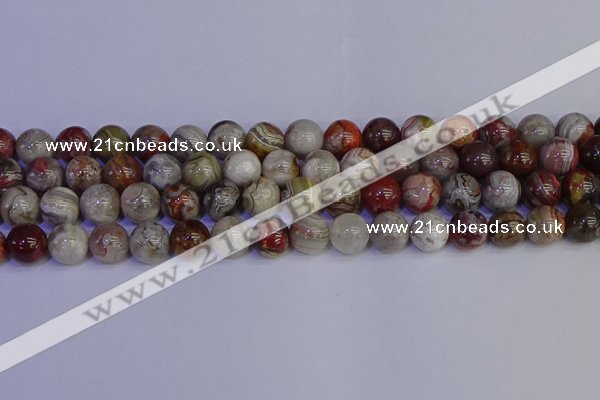 CAG9114 15.5 inches 12mm round Mexican crazy lace agate beads