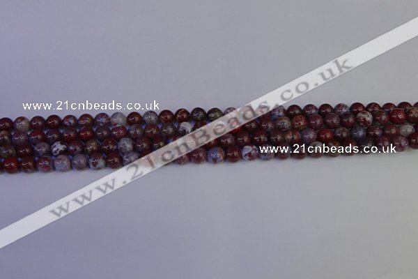 CAG9120 15.5 inches 4mm round red lightning agate beads