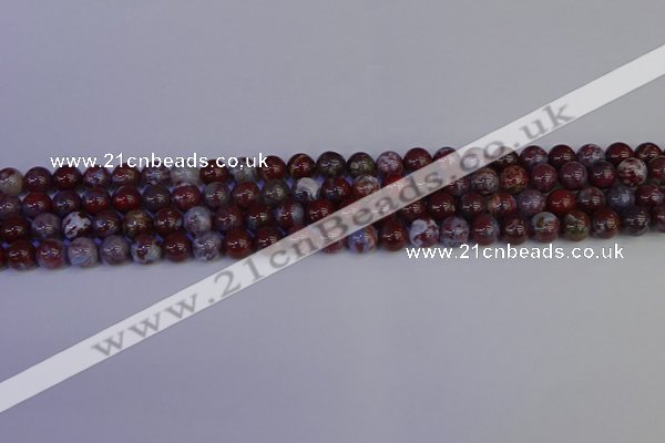 CAG9121 15.5 inches 6mm round red lightning agate beads