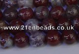 CAG9122 15.5 inches 8mm round red lightning agate beads