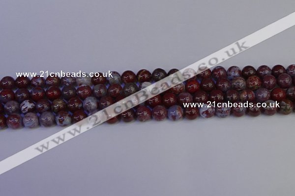 CAG9122 15.5 inches 8mm round red lightning agate beads