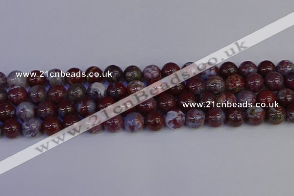 CAG9124 15.5 inches 12mm round red lightning agate beads