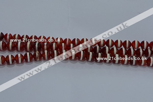 CAG9141 15.5 inches 8mm round tibetan agate beads wholesale