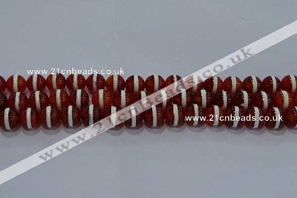 CAG9142 15.5 inches 10mm round tibetan agate beads wholesale