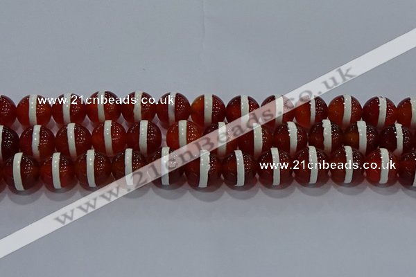 CAG9145 15.5 inches 16mm round tibetan agate beads wholesale