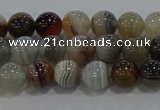 CAG9148 15.5 inches 6mm round line agate beads wholesale