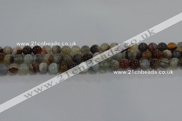 CAG9149 15.5 inches 8mm round line agate beads wholesale