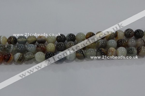 CAG9151 15.5 inches 12mm round line agate beads wholesale