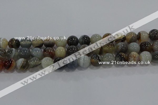 CAG9152 15.5 inches 14mm round line agate beads wholesale