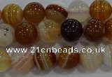 CAG9156 15.5 inches 8mm round line agate beads wholesale