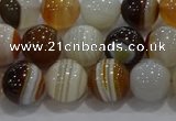 CAG9157 15.5 inches 10mm round line agate beads wholesale